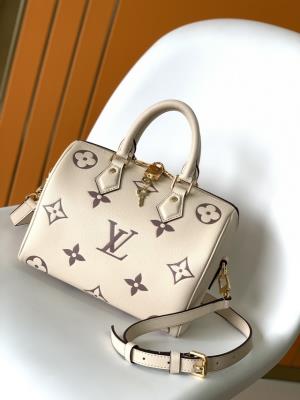 cheap quality Louis Vuitton White Speedy Bandoulière 25 M58948 